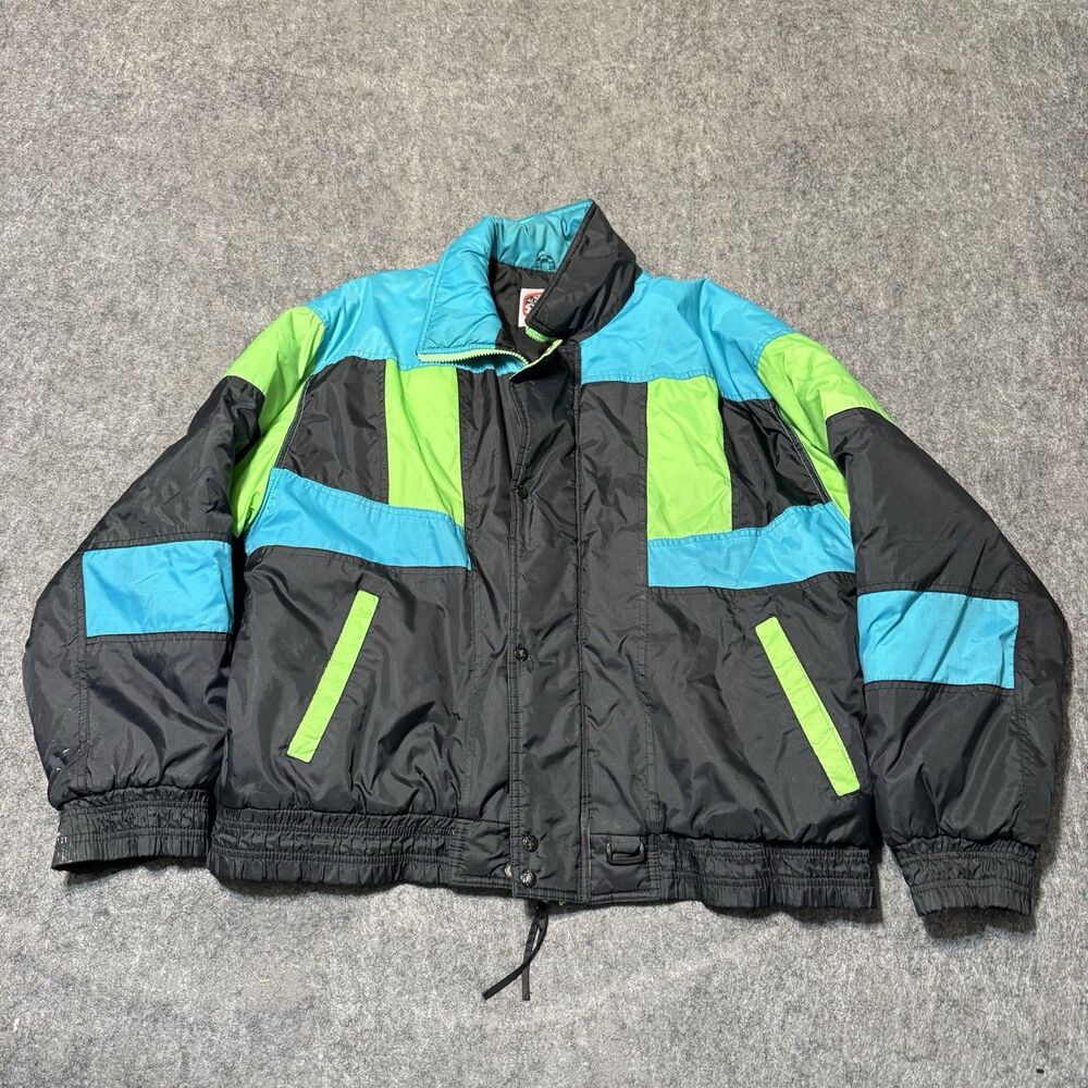Vintage Alpine Design Ski Snow Jacket Coat Mens XL Goose Down 90s 80s Streetwear